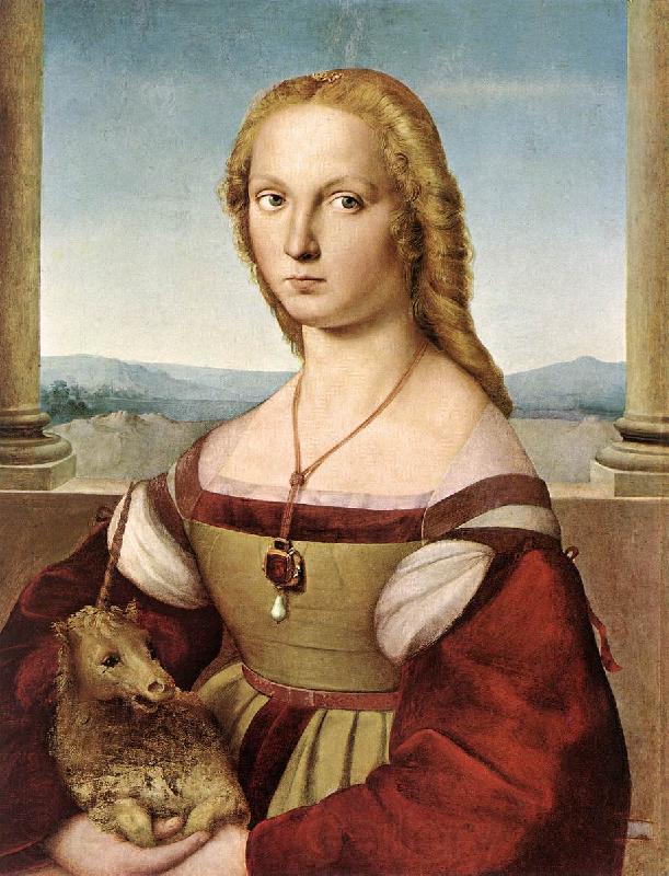 RAFFAELLO Sanzio Lady with a Unicorn dfg France oil painting art